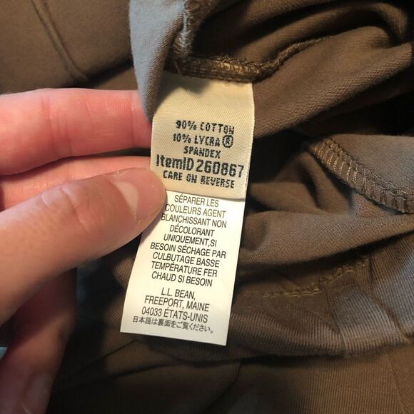 L.L.Bean brown lyrca pants. Size Medium - Picture 7 of 13